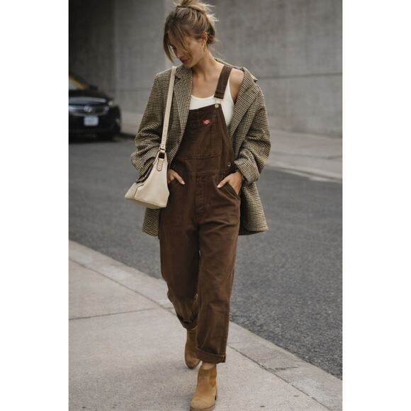 Dickies Pants - Effortless Cool Brown Overalls 🤎 Utility Chic Oversized Street Style Dickies